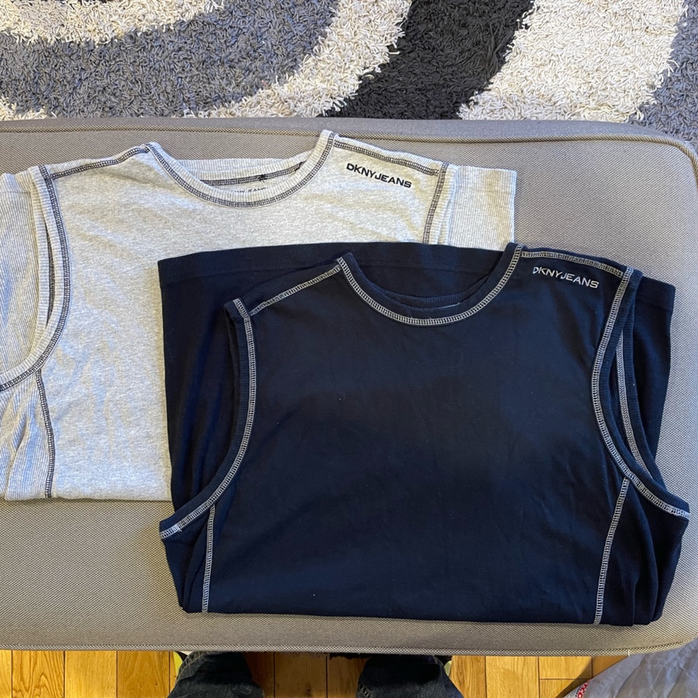 Lot of 2 DKNY Jeans muscle shirt